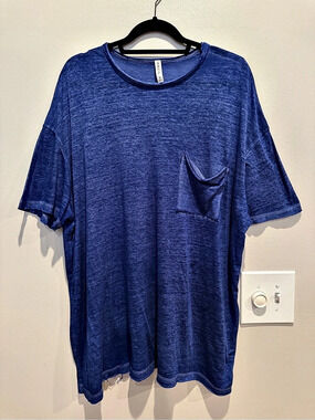 Zenana Blue Short Sleeve Tee Size Small